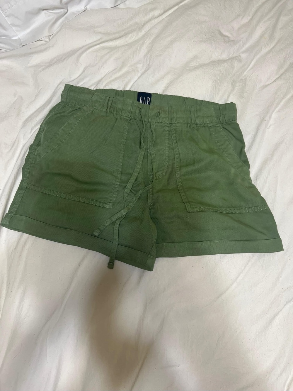 GAP Olive Green Drawstring Women's Athletic Shorts